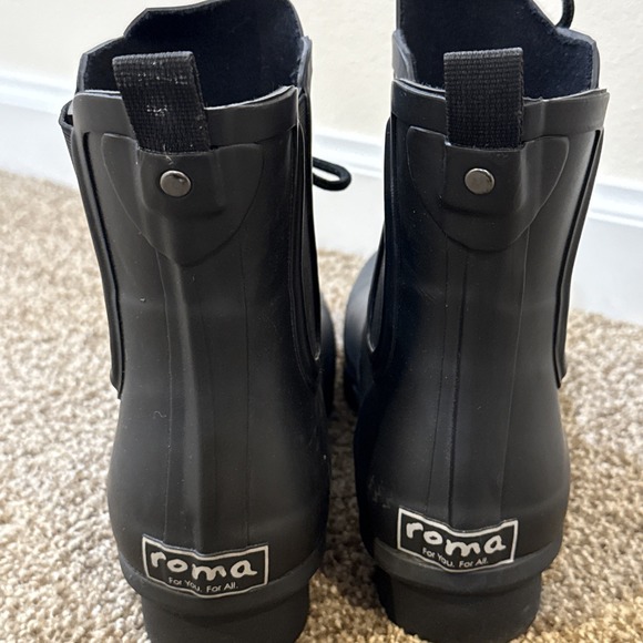 Roma Women's Chelsea Lace Up Rain Boots Size 8 Us, 39 EU, Classic Style, EUC - Picture 9 of 11